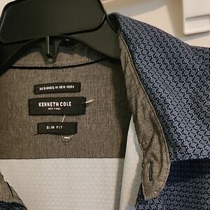 NWOTs Kenneth Cole Mens Slim Fit Long Sleeve Button Down Shirt XL